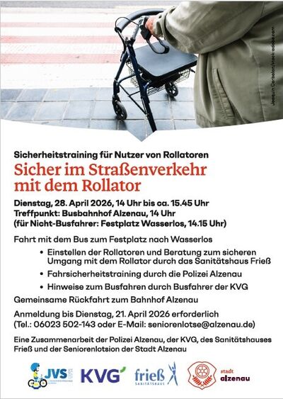 Interner Link zur Veranstaltung: Sicher im Stra&szlig;enverkehr mit dem Rollator